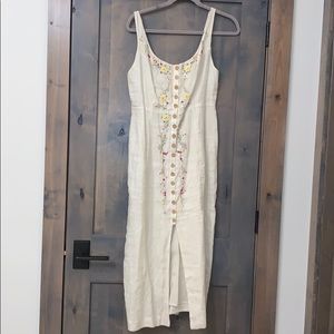 Free People Embroidered Midi Dress